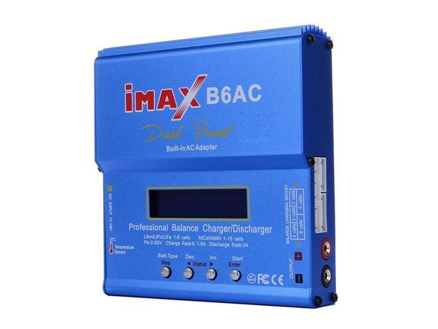 For IMAX B6AC 80W RC Balance Charger+XT60 Cable Digital Li- Life Nimh Nicd PB Lipo Discharger US Plug Easy To Use-N33