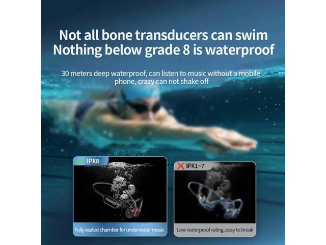 Wireless Bluetooth 5.3 Bone Conduction Headset Sports Headset Handsfree Earbuds Headphones Durable - White-N33R