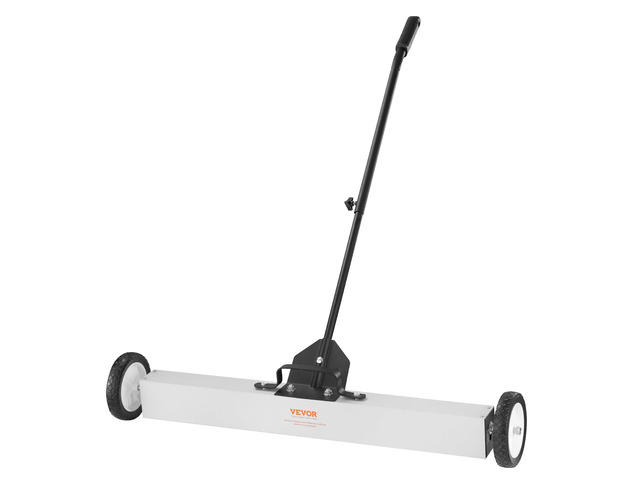 36' Magnetic Sweeper with Wheels Push-Type Rolling Pick Up Sweeper Magnetic Force 55 lbs, Telescoping Handle, Cleanup of Workshop, Garage, Lawn,...