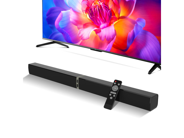 Sound Bar, TV Soundbar 80W with Bluetooth 5.3 Stereo Immersive Sound Detachable 2-in-1 Design for Home Theater Smart TV PC & Music Experience
