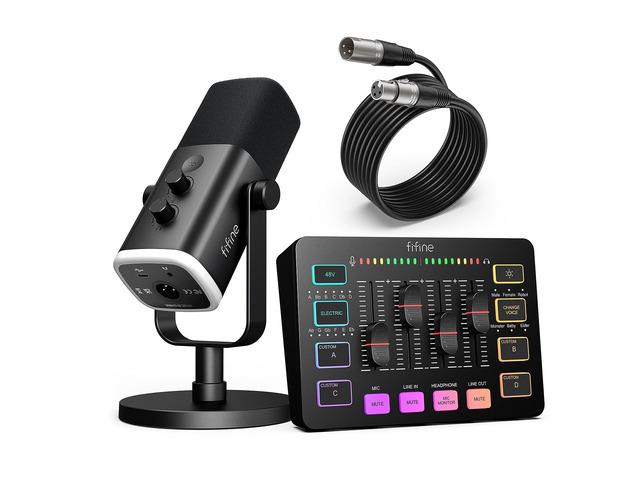 Gaming Equipment Bundle, Dynamic XLR/USB Gaming Microphone Set with Streaming Audio Mixer for Podcast Recording Video Vocal, RGB Gamer Set with...