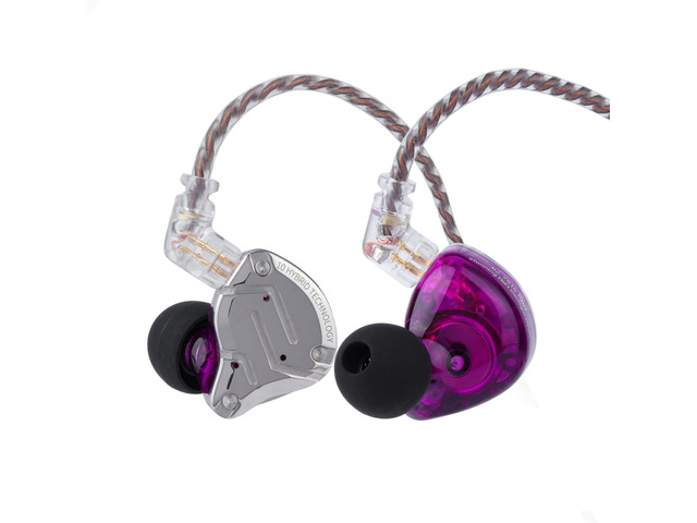 KZ ZS10 Pro, 4BA+1DD 5 Driver in Ear Monitor, HiFi Wired Earbuds, Gaming Earbuds, Hybrid IEM Earphones with Stainless Steel Faceplate, Detachable...