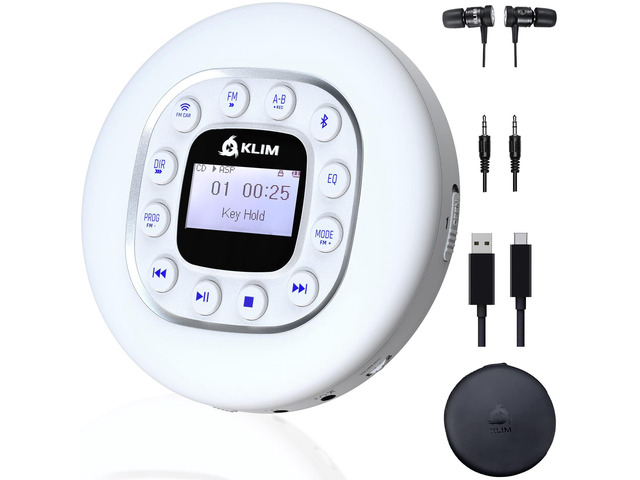 Journey - Portable CD Player with Long-Lasting Battery - New - w/Headphones - Radio FM - Compatible MP3 CD Player - SD Card, FM Transmitter,...