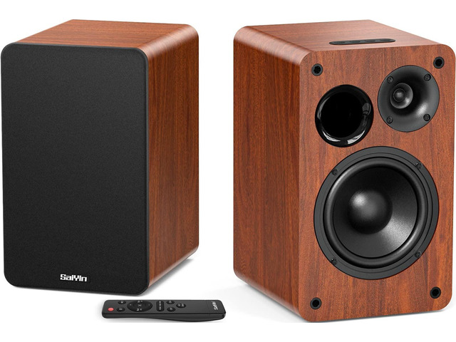 Bluetooth Bookshelf Speakers for Record Player, Powered Studio Monitor Speaker with 5.2 Inch Woofer, Horn Tweeter and Optical RCA Inputs, Subwoofer...