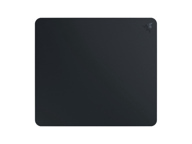 Atlas Tempered Glass Gaming Mouse Mat, Black Ultra-Smooth Micro-Etched Surface, Dirt and Scratch-Resistant, Anti-Slip Base, Quiet Mouse Movements