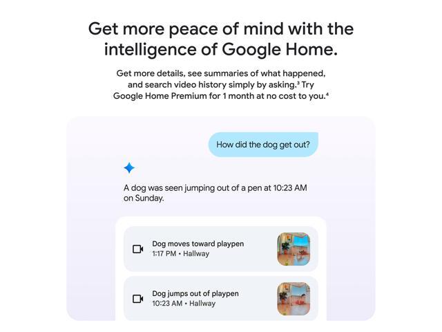 Google - Nest Cam Indoor (wired, 3rd gen) - Latest Model - 2K Video and Gemini - Snow - image 12