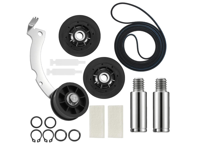 Dryer Repair Kit with RB170002 Dryer Roller Kit & D511255P Dryer Cylinder Belt & RB170003 Dryer Drum Glide Kit & D516792 Dryer ldler Pulley -...