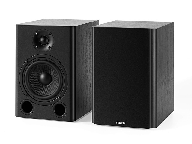 NEUMI BS5 Passive Bookshelf Speakers, 5-Inch Woofer, Dark Wood, 1 Pair 1-inch silk dome tweeter, rear ported cabinet, for home theater, stereo...