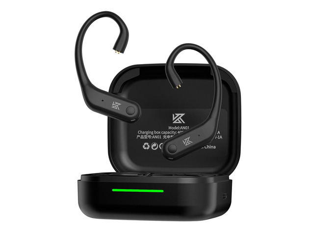 KZ AN01 Active Noise Cancellation Wireless IEM Bluetooth Adapter, Bluetooth 5.4 Module, 40Hrs Playback Sport Earhook for KZ ZS10 PRO/ZSN Pro X/AS16...
