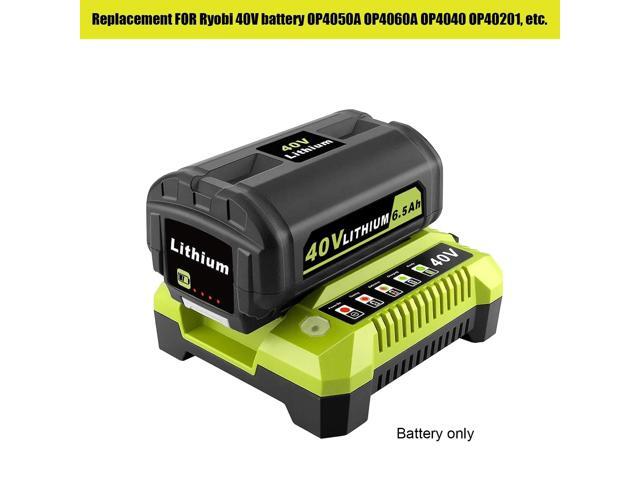 Upgraded version 1-Pack Ryobi 40V 6.5Ah Lithium Battery Replacement for OP4050/OP40601/OP4040 260Wh High-Capacity -22°F Arctic Mode & 70-Minute...