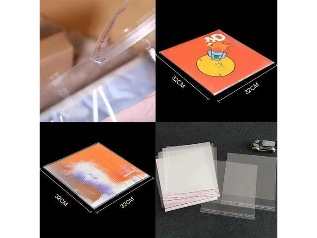 Transparent Vinyl Record Outer Bag CD Protection Bag Square Bag Record Sleeve Flat Mouth Outer Bag Durable Easy Install