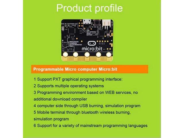 BBC Microbit Go Start Kit With Microbit BBC IO V2.0 Expansion Board DIY Projects Programmable Learning Development Board