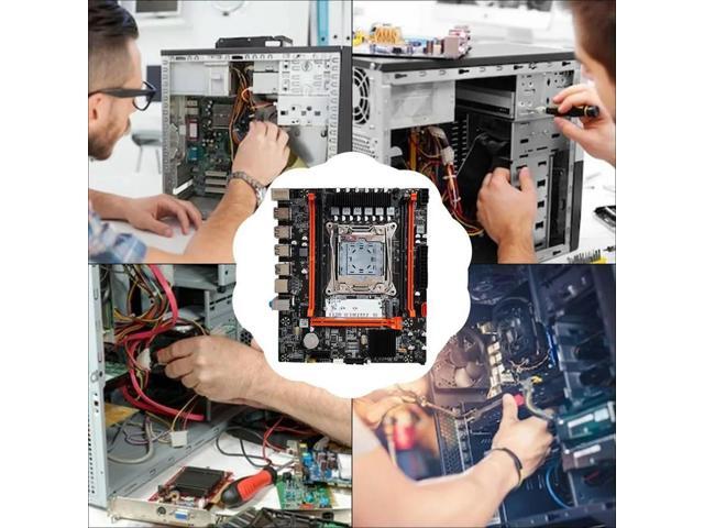 X99H Motherboard+E5 2666 V3 CPU+Switch Cable+SATA Cable Kit LGA2011-V3 DDR3X4 RAM Slot M.2 NVME PCI-E 3.0 X16 SATA3.0