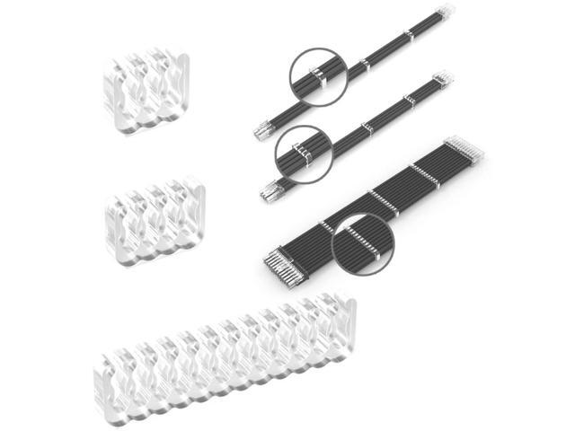 Wire Clamp Cable Holder Line Management Tie Fix Desktop Cable Holder Cord Winder Cable Organizers for 24Pin 8Pin 6Pin