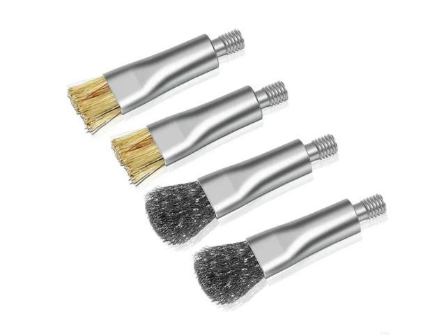 4Pieces Profession Phone Repair Brush Set Rigid Steel Bristles for Stubborn Oxidation Removal Circuit Board Maintenance