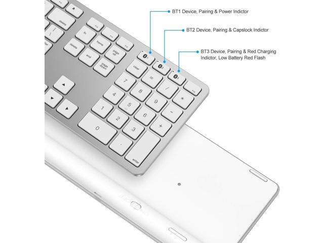 OMOTON Bluetooth Keyboard Compatible with Mac, with Numeric Keypad, Rechargeable Wireless Keyboard Compatible with MacBook Pro/Air, iMac, Mac...