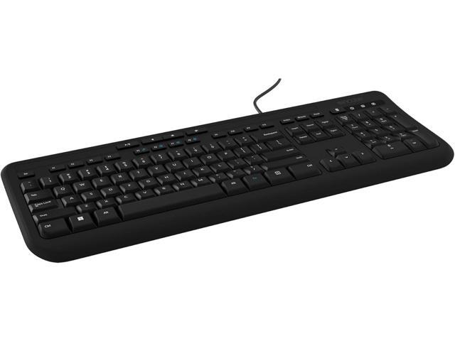Incase Wired Keyboard 600 Designed by Microsoft Spill Resistant, Quiet Touch Keys, Plug and Play, 4 Hotkeys, Windows Start Key Black