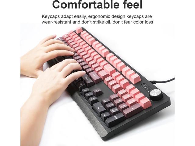 Wired RGB Gaming Membrance Keyboard. 100 Percent Mini Creamy LED Computer Keyboard .Small Ergonomic Clicky Teclado with ABS Backlit Unreplaceable...