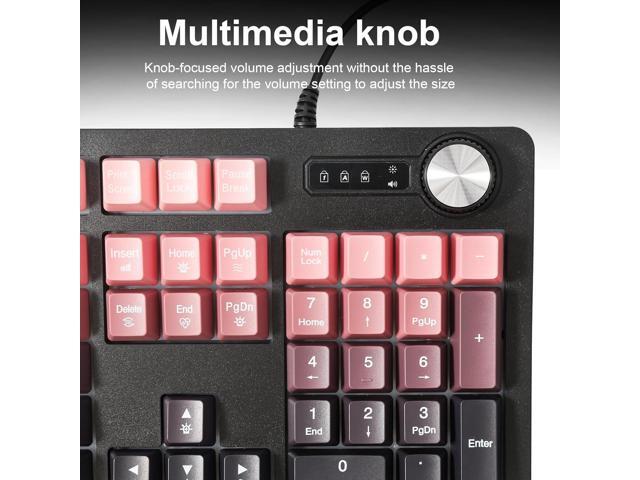 Wired RGB Gaming Membrance Keyboard. 100 Percent Mini Creamy LED Computer Keyboard .Small Ergonomic Clicky Teclado with ABS Backlit Unreplaceable...