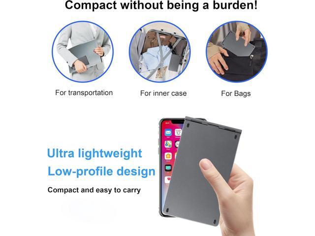 Wireless Keyboard Foldable Bluetooth Keyboard Slim Small Quiet Portable Compact Handheld Full Size Pocket Travel Folding Keyboard for PC Laptop...