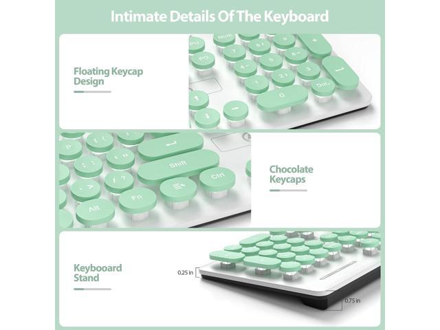 Typewriter Keyboard 104-key Punk Gaming Retro Keyboard LED White Backlit Cute Keyboard with Wired USB Suitable for PC/Win/Mac/Laptop Computer...