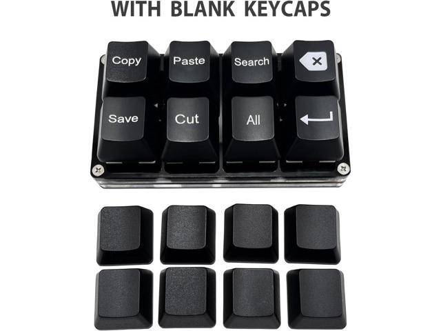 Copy Paste Search Backspace Save Cut All Enter 8-Key Keyboard SayoDevice One Handed OSU Keypad Programmable Mechanical Shortcut Macro Keyboard for...