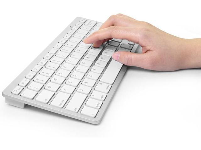 iKKEGOL USB Slim Mini Wired 78 Key Small Super Thin Compact Keyboard for Desktop Laptop PC Win 7 Mac (White)