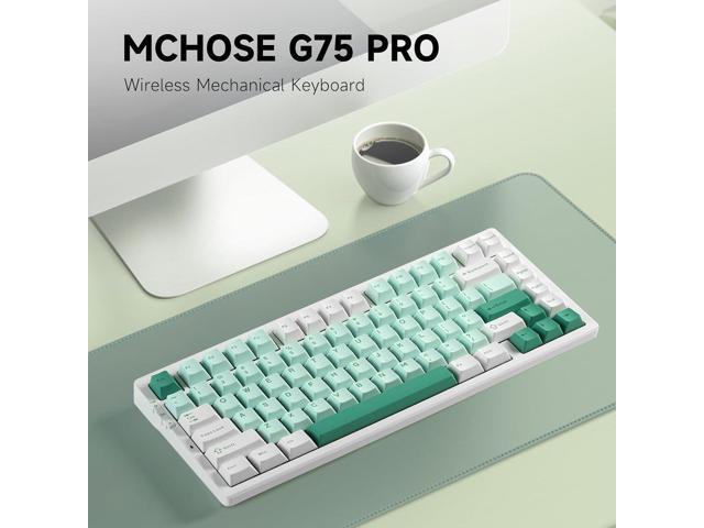 MCHOSE G75 PRO 75% Wireless Mechanical Keyboard, TKL Keyboards Tri-Mode BT5.0/2.4GHz/USB-C, Hot Swap Custom Creamy Keyboards Linear Switch, Double...