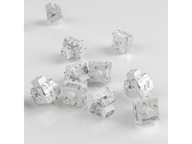 Kailh Box White Mechanical Keyboard Switches,3-Pin 45gf Clicky/Speed Typing/Gaming/Waterproof Switches(90Pcs,Kailh Box White)