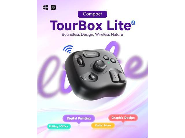 TOUR BOX Lite Bluetooth - Compact Editing Keyboard, Artists Drawing Keypad, Works with Clip Studio Paint & More, Creative Console with Custom...
