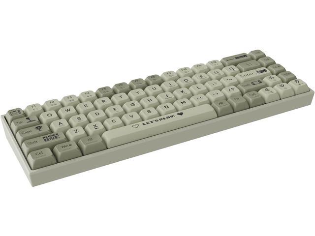 AK680 Wired Compact Mechanical Keyboard, 68 Keys Grey-White Layout, Hot-Swappable Tactile Brown Switch Gaming Keyboard with Multicolor Backlight,...