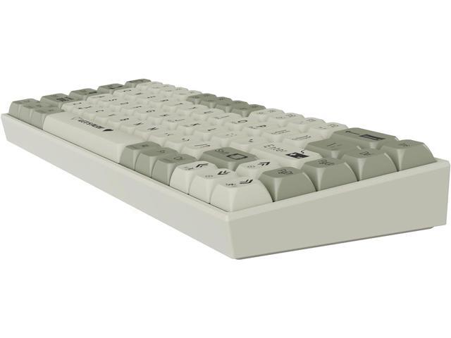 AK680 Wired Compact Mechanical Keyboard, 68 Keys Grey-White Layout, Hot-Swappable Tactile Brown Switch Gaming Keyboard with Multicolor Backlight,...