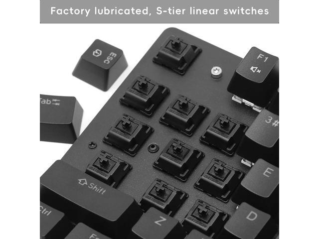 Gateron Oil King V2 Pre Lubed 5pin Linear Switches for Mechanical Keyboard (90PCS, Oil King)