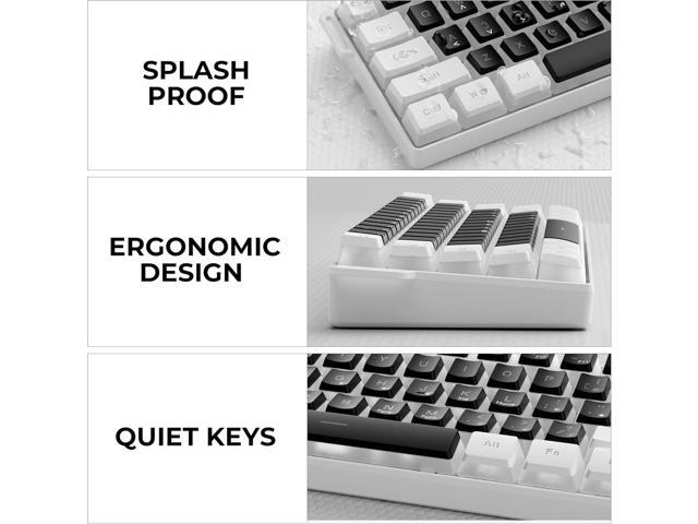 60% Gaming Keyboard,Wired Backlit Mini Membrane Keyboard, Strong Mechanical Feel for PC/Mac Gamer, Typist, Travel, Easy to Carry on Business...