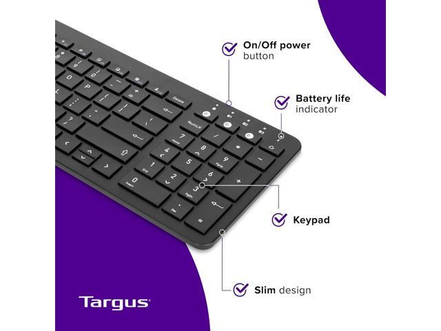 Targus Midsize Multi-Device Bluetooth Keyboard - Compatible with Chrome OS, Windows, macOS, iOS, and Android (AKB863US)