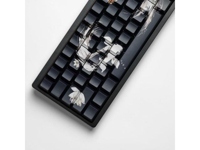 PBT Keycaps Lucky Koi Fish 60 75 100 Percent Shine Through Side Printe Thick Cherry Profile 130 Keys Dye Sub Custom Keycap Set keycaps for...