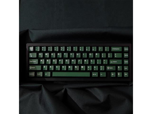 Sumgsn 114 Keys Custom Translucent Double Shot Keycaps Cherry Profile Emeral Green Keycaps Set Fit for Cherry Mx Switches Mechanical Keyboard