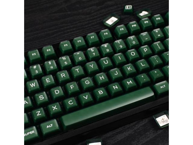 142 Keys PBT Doubleshot SA Keycaps Dark Green Translucent Keycaps Set Fit for 61/64/87/104/108 Cherry Mx Switches ISO ANSI Mechanical Keyboard