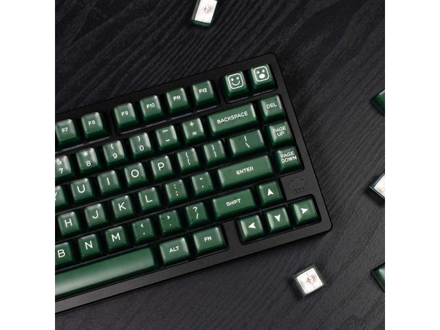 142 Keys PBT Doubleshot SA Keycaps Dark Green Translucent Keycaps Set Fit for 61/64/87/104/108 Cherry Mx Switches ISO ANSI Mechanical Keyboard