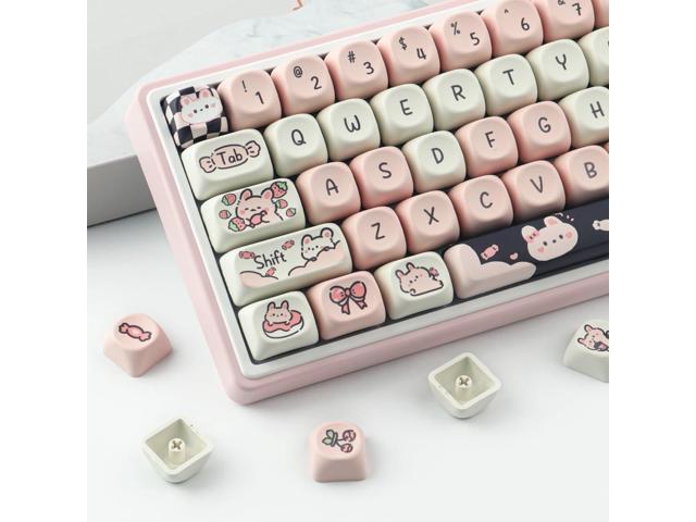 Sunzit PBT Keycaps - MOA Key caps, Cute Keycaps for Mechanical Keyboard, 114 Keys, Dye-Sublimation Custom Keyboards Keycap Set for...