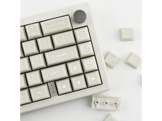 Tsungup PBT Keycaps - White Jade Keycaps 142 Keys Crystal Jelly Translucent Custom Key caps SA Profile Shine Through Keycap Set Keyboard Key caps...