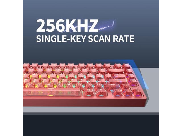 MG75PRO 81 Keys Wired Magnetic Switch Mechanical Keyboard, Hall Effect, 8KHZ/ARGB/CNC Aluminum, Gasket Structure Gaming Keyboard(Red)
