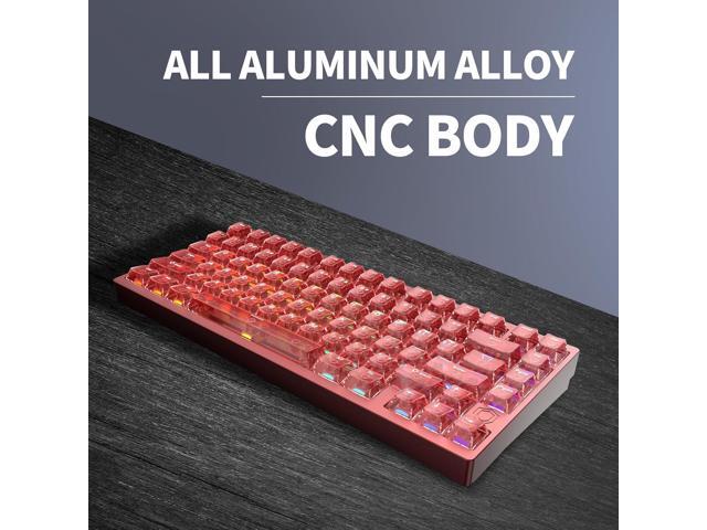 MG75PRO 81 Keys Wired Magnetic Switch Mechanical Keyboard, Hall Effect, 8KHZ/ARGB/CNC Aluminum, Gasket Structure Gaming Keyboard(Red)