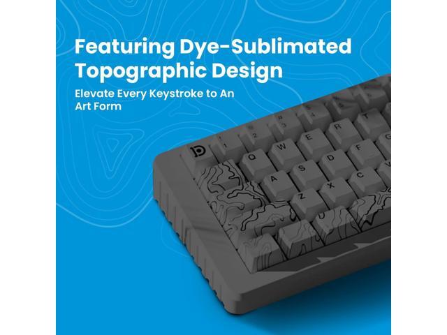 Deskr Topo Canyon Dye Sub PBT Keycaps 164 Keycap Set for Mechanical Keyboard 1.7mm Thickness Keys - ANSI & ISO Support Keys Cherry Profile MX...