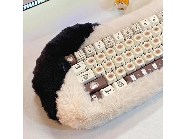 Coffee Theme Siamese Cat Keycaps, 133 Keys Cute Mao Profile Keycap Dye-Sublimation, Custom Cat Shaped PBT Keycaps for Cherry Gateron MX Swithes...