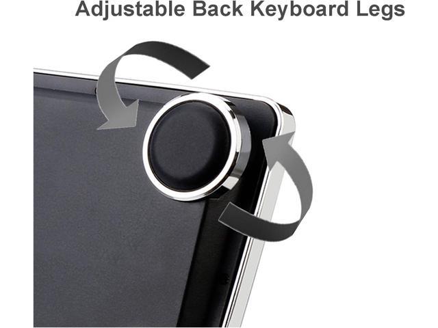 Adesso Retro Desktop Mechanical Typewriter-Style Keyboard Metal Base and Chrome Keycaps Anti Ghosting AKB-636UB Silver