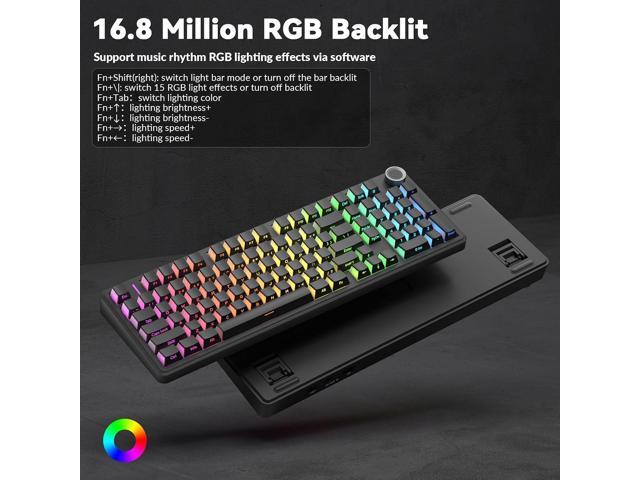 AULA F99 Pro Wireless Mechanical Keyboard-Silent Version,BT5.0/2.4GHz/USB-C Hot Swappable Custom Keyboard,Gasket Structure,Pre-lubed Linear...