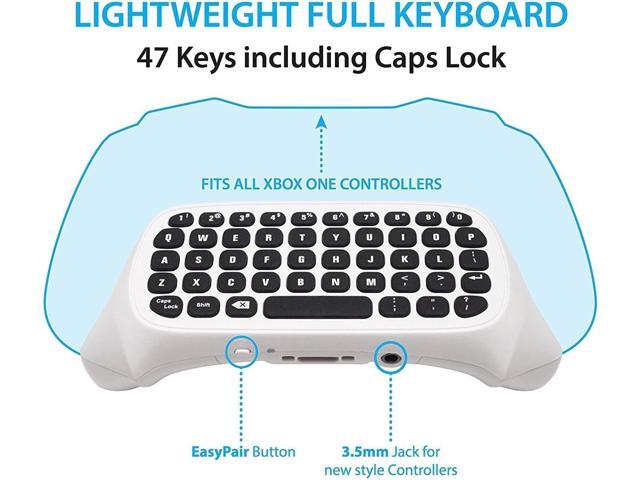Megadream Xbox Wireless Chatpad Keyboard With 3.5mm Audio Jack for One/Series S/X, Elite/Elite 2, PC - 2.4G USB Receiver & Charge Cable Included