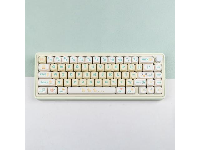 Hyekit PBT Keycaps - 143 Picnic Duck MOA Profile Custom Keycaps for Cherry Gateron MX Switches, Mac Windows PC Keyboard