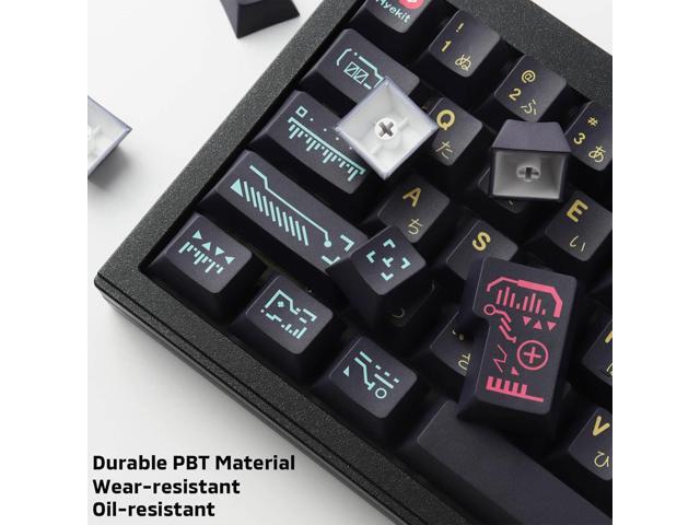 Hyekit PBT Keycaps 149 Keys Awaken Cyberpunk Keycaps Cherry Profile Dye-Sublimation Custom Keycaps for Cherry Gateron MX Switches Mechanical...